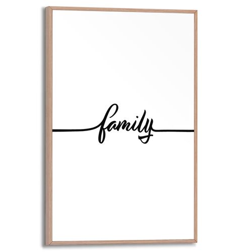 Praxis Decoratief paneel De minimalistische familie zwart en wit 20x30cm MDF