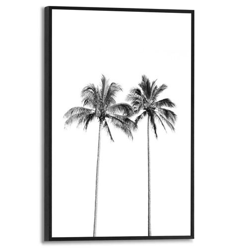 Praxis Decoratief paneel Strand palmboom illustratie zwart-wit 20x30cm MDF