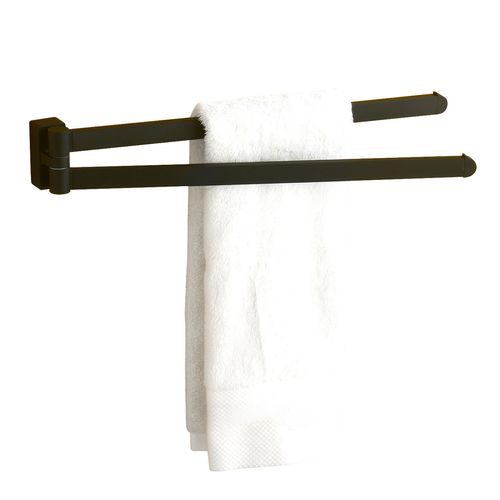 VDN Stainless Handdoekrek - Handdoekrek Badkamer - Zwart - Handdoekhouder - Draaibaar - Hangend